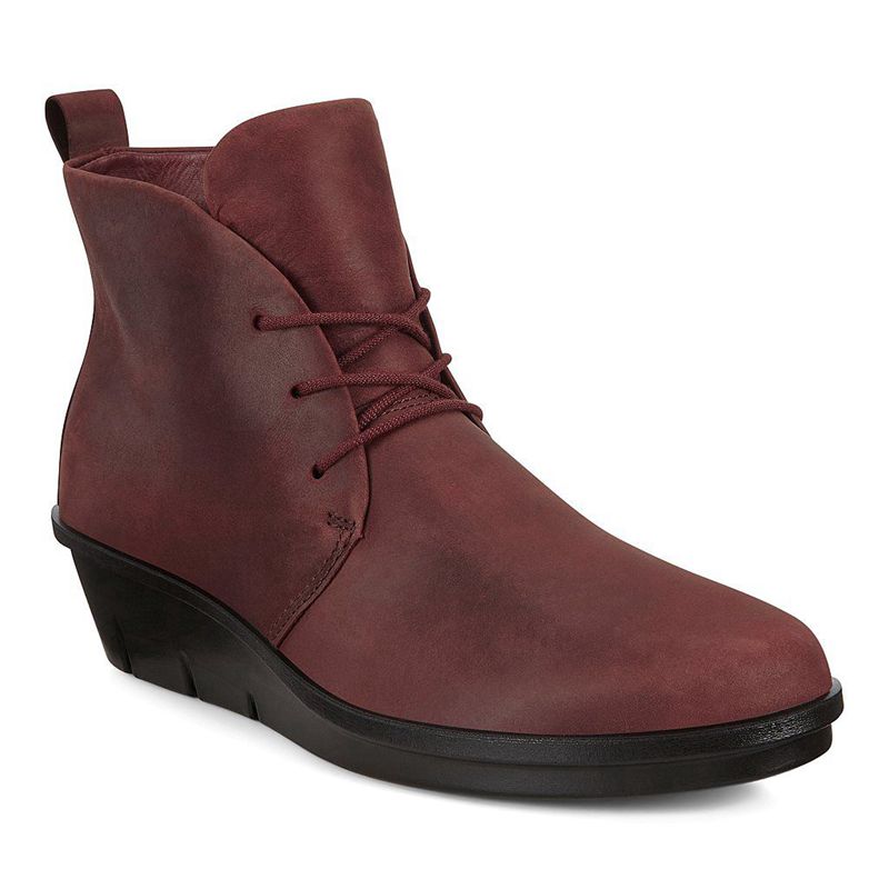 Women Boots Ecco Skyler - Chukka Boots Red - India HBDXLW312